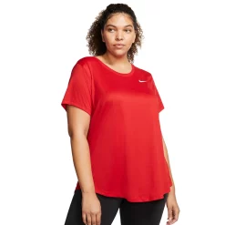 Plus Size Nike Dri-FIT Legend Training Tee -Nike Clothing store 4637559 University Red White