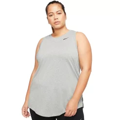 Plus Size Nike Dri-FIT Training Tank -Nike Clothing store 4637614 Dark Gray Black