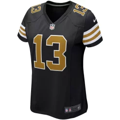 Women's Nike Michael Thomas Black New Orleans Saints Alternate Game Jersey -Nike Clothing store 4652385 ALT2