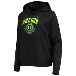 Women's Nike Black Oregon Ducks Varsity Fleece Tri-Blend Raglan Pullover Hoodie -Nike Clothing store 4766608 ALT2