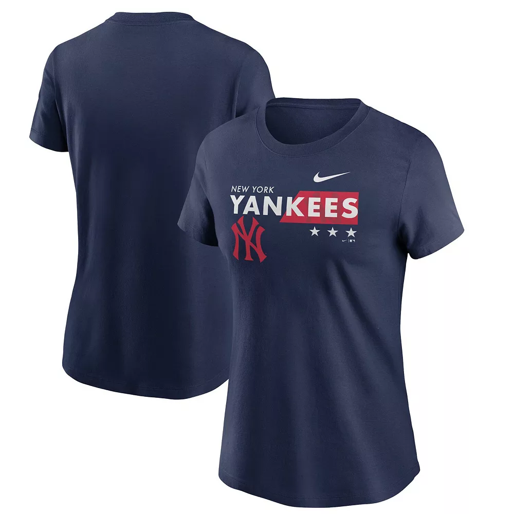 Women's Nike Navy New York Yankees Americana T-Shirt 1 Women's Nike Navy New York Yankees Americana T-Shirt