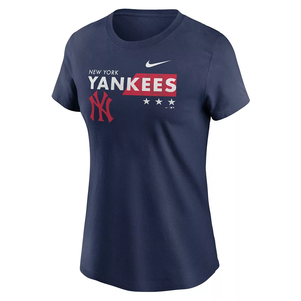 Women's Nike Navy New York Yankees Americana T-Shirt 3 Women's Nike Navy New York Yankees Americana T-Shirt - Image 3