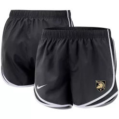 Women's Nike Black Army Black Knights Team Tempo Performance Shorts