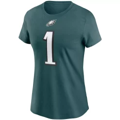 Women's Nike Jalen Hurts Midnight Green Philadelphia Eagles Name & Number T-Shirt -Nike Clothing store 4768902 ALT2