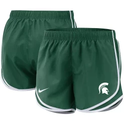 Women's Nike Green Michigan State Spartans Team Tempo Performance Shorts