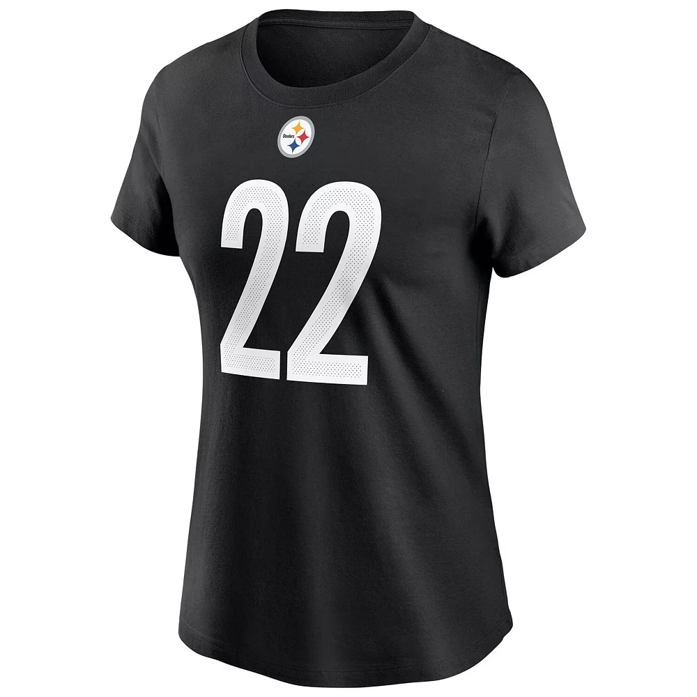 Women's Nike Najee Harris Black Pittsburgh Steelers Player Name & Number T-Shirt 2 Women's Nike Najee Harris Black Pittsburgh Steelers Player Name & Number T-Shirt - Image 2