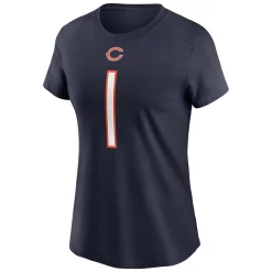 Women's Nike Justin Fields Navy Chicago Bears 2021 NFL Draft First Round Pick Player Name & Number T-Shirt 5 Women's Nike Justin Fields Navy Chicago Bears 2021 NFL Draft First Round Pick Player Name & Number T-Shirt -Nike Clothing store 4770926 ALT2