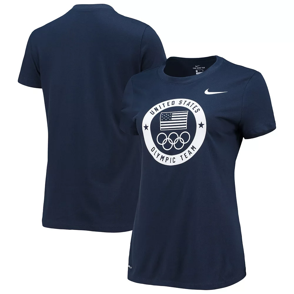 Women's Nike Navy Team USA Performance T-Shirt 2 Women's Nike Navy Team USA Performance T-Shirt - Image 2