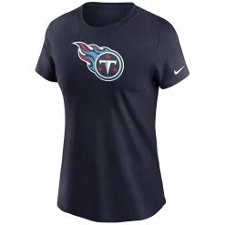 Women's Nike Navy Tennessee Titans Logo Essential T-Shirt -Nike Clothing store 4773098 ALT2