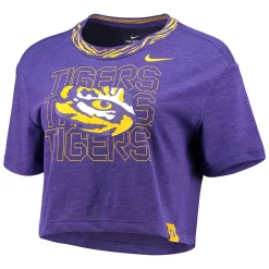 Women's Nike Purple LSU Tigers Slub Ringer Performance Cropped T-Shirt 5 Women's Nike Purple LSU Tigers Slub Ringer Performance Cropped T-Shirt -Nike Clothing store 4774135 ALT2
