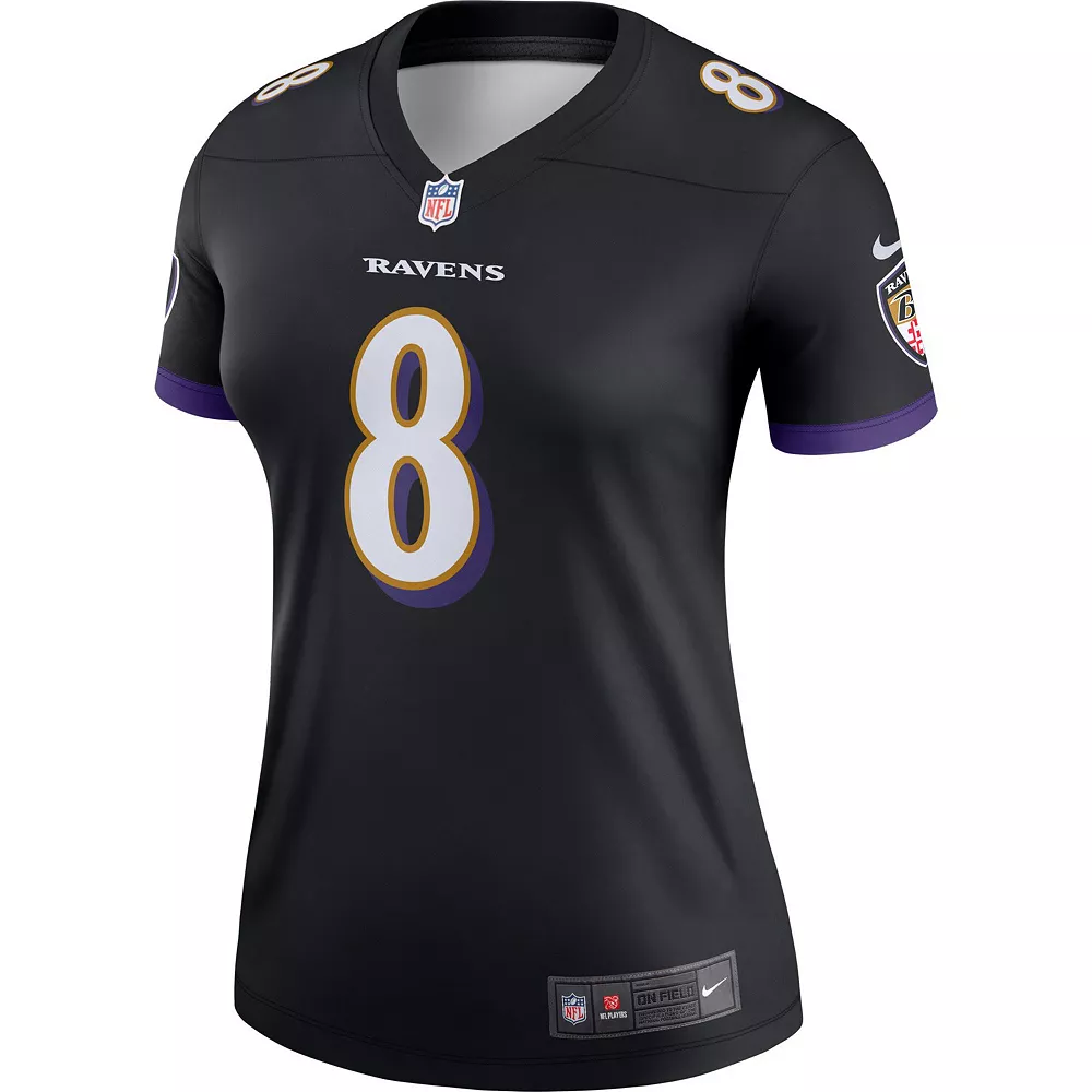Women's Nike Lamar Jackson Black Baltimore Ravens Legend Team Jersey 3 Women's Nike Lamar Jackson Black Baltimore Ravens Legend Team Jersey - Image 3