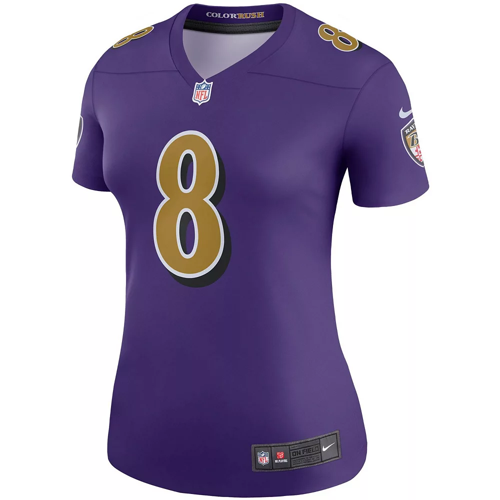 Women's Nike Lamar Jackson Purple Baltimore Ravens Color Rush Legend Player Jersey 3 Women's Nike Lamar Jackson Purple Baltimore Ravens Color Rush Legend Player Jersey - Image 3