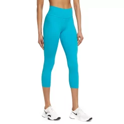 Women's Nike One Capri Leggings -Nike Clothing store 4828067 Turquoise Blue