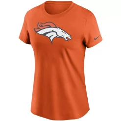 Women's Nike Orange Denver Broncos Logo Essential T-Shirt -Nike Clothing store 4832803 ALT2