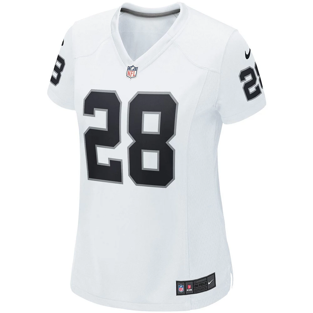 Women's Nike Josh Jacobs White Las Vegas Raiders Player Game Team Jersey 3 Women's Nike Josh Jacobs White Las Vegas Raiders Player Game Team Jersey - Image 3
