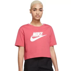 Women's Nike Sportswear Essential Crop Tee 18 Women's Nike Sportswear Essential Crop Tee -Nike Clothing store 4845124 Archaeo Pink White