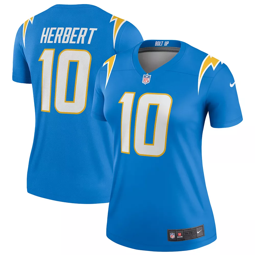 Women's Nike Justin Herbert Powder Blue Los Angeles Chargers Legend Jersey 1 Women's Nike Justin Herbert Powder Blue Los Angeles Chargers Legend Jersey