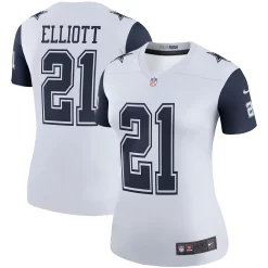 Women's Nike Ezekiel Elliott White Dallas Cowboys Color Rush Legend Player Jersey