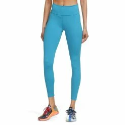 Women's Nike One Leggings -Nike Clothing store 4861636 Turquoise Blue