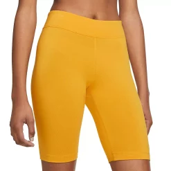 Women's Nike Sportswear Essential Bike Shorts -Nike Clothing store 4861658 Yellow Ochre