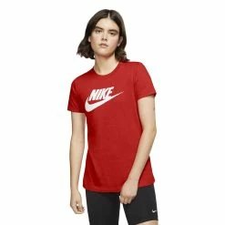 Women's Nike Sportswear Essential Tee -Nike Clothing store 4861691 Chile Red