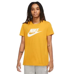 Women's Nike Sportswear Essential Tee -Nike Clothing store 4861691 Yellow Ochre