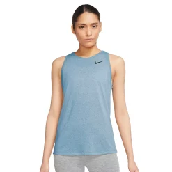 Women's Nike Dri-FIT Training Tank -Nike Clothing store 4889027 Worn Blue Pure Black