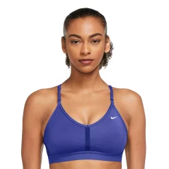 Nike Dri-FIT Indy Light Support Padded V-Neck Sports Bra -Nike Clothing store 4889038 Lapis