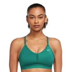 Nike Dri-FIT Indy Light Support Padded V-Neck Sports Bra -Nike Clothing store 4889038 Neptune Green