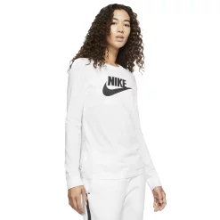 Women's Nike Essential Futura Icon Tee -Nike Clothing store 4911539 White Black