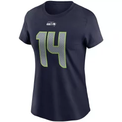 Women's Nike DK Metcalf College Navy Seattle Seahawks Name & Number T-Shirt -Nike Clothing store 4917297 ALT2
