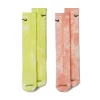 Women's Nike Everyday Plus Cushioned Tie-Dye Crew Socks 2-Pack