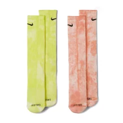 Women's Nike Everyday Plus Cushioned Tie-Dye Crew Socks 2-Pack