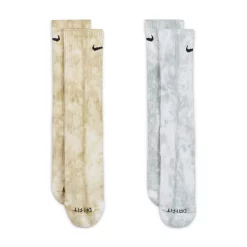 Women's Nike Everyday Plus Cushioned Tie-Dye Crew Socks 2-Pack -Nike Clothing store 4924215 Neutral
