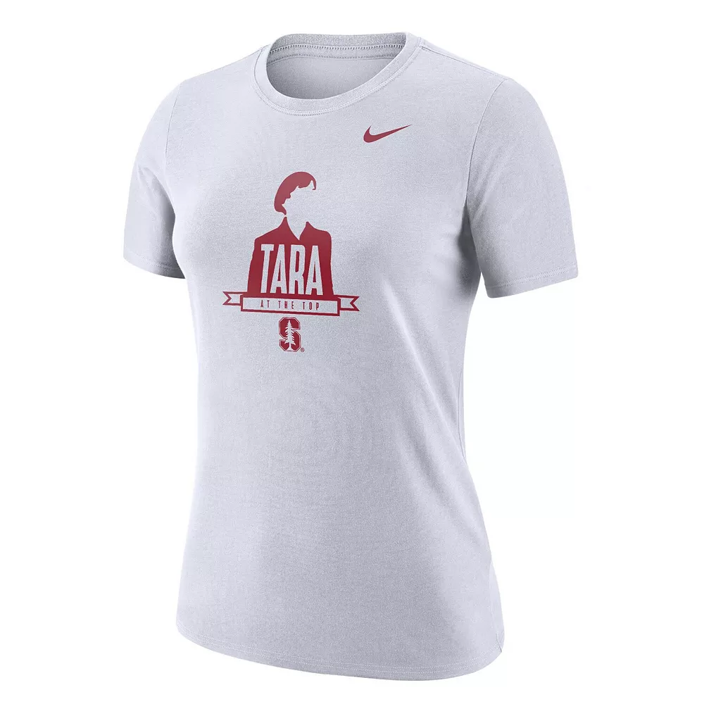 Women's Nike White Stanford Cardinal Tara At The Top Performance T-Shirt 3 Women's Nike White Stanford Cardinal Tara At The Top Performance T-Shirt - Image 3