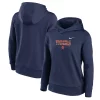 Women's Nike Navy Detroit Tigers Club Angle Performance Pullover Hoodie