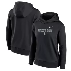 Women's Nike Black Chicago White Sox Club Angle Performance Pullover Hoodie