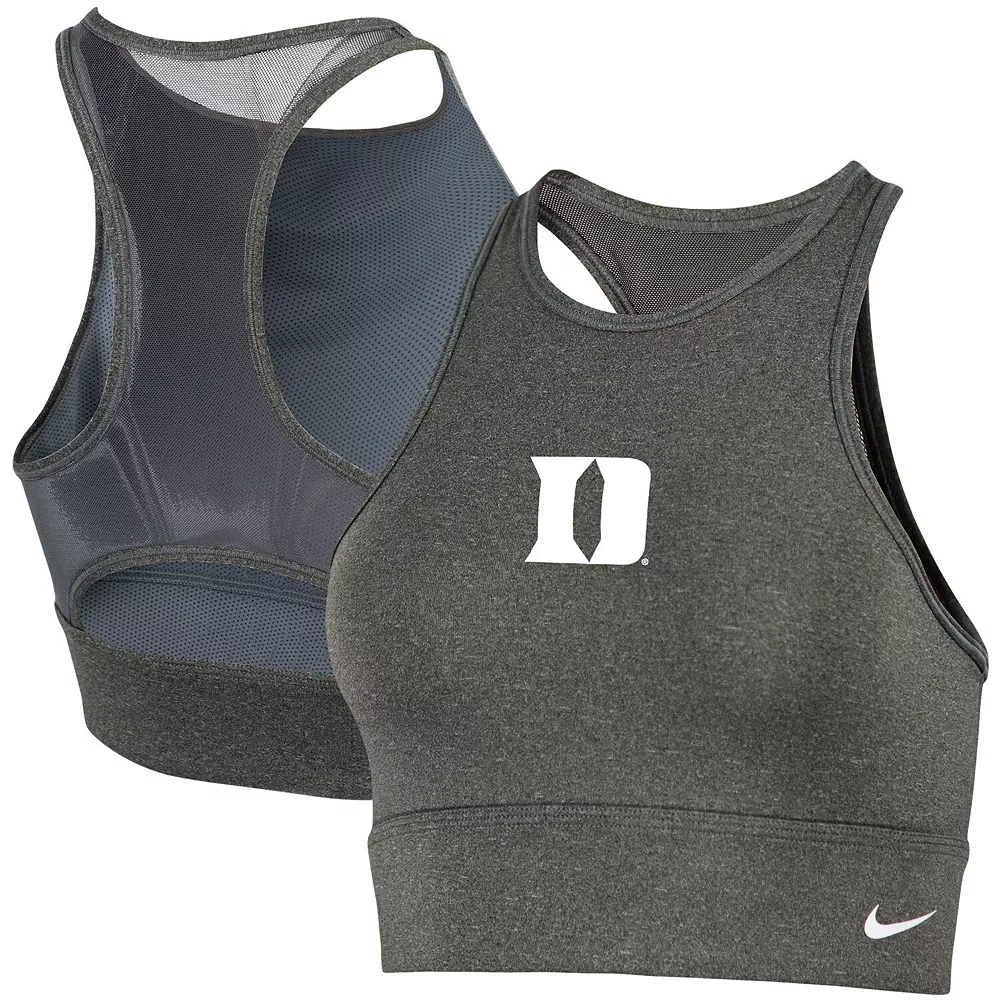 Women's Nike Heathered Gray Duke Blue Devils Everything Performance Sports Bra 1 Women's Nike Heathered Gray Duke Blue Devils Everything Performance Sports Bra