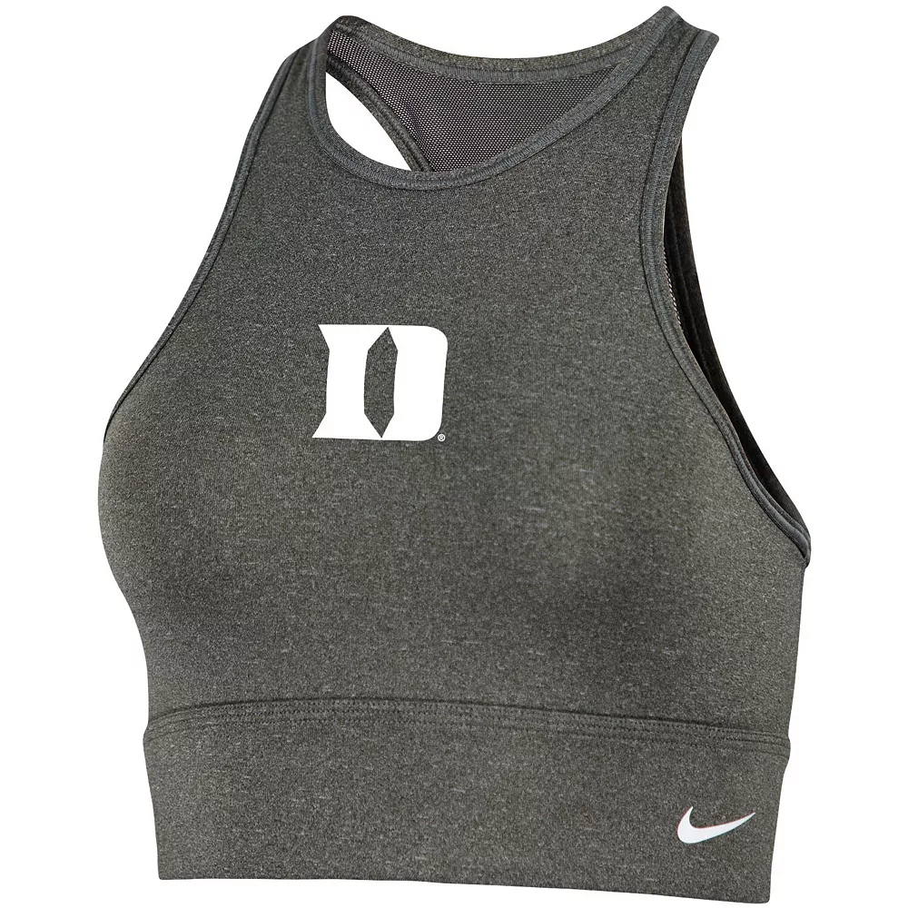 Women's Nike Heathered Gray Duke Blue Devils Everything Performance Sports Bra 3 Women's Nike Heathered Gray Duke Blue Devils Everything Performance Sports Bra - Image 3
