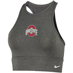 Women's Nike Heathered Gray Ohio State Buckeyes Everything Performance Sports Bra -Nike Clothing store 4984042 ALT2