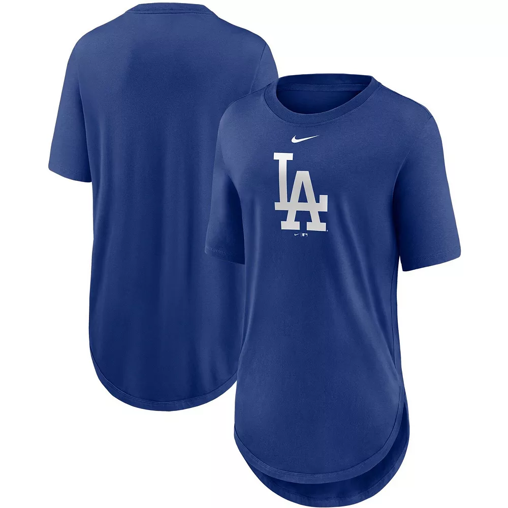 Women's Nike Royal Los Angeles Dodgers Mascot Outline Weekend Tri-Blend T-Shirt 1 Women's Nike Royal Los Angeles Dodgers Mascot Outline Weekend Tri-Blend T-Shirt