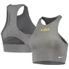 Women's Nike Heathered Charcoal LSU Tigers Everything Performance Sports Bra