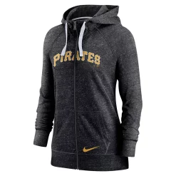 Women's Nike Heathered Black Pittsburgh Pirates Wordmark Gym Vintage Raglan Full-Zip Hoodie 5 Women's Nike Heathered Black Pittsburgh Pirates Wordmark Gym Vintage Raglan Full-Zip Hoodie -Nike Clothing store 4985660 ALT2