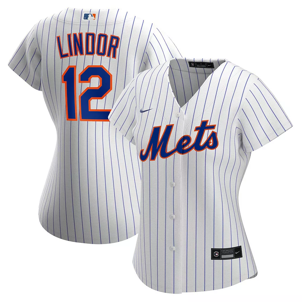 Women's Nike Francisco Lindor White New York Mets Home Replica Player Jersey 2 Women's Nike Francisco Lindor White New York Mets Home Replica Player Jersey - Image 2