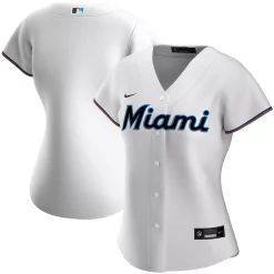 Women's Nike White Miami Marlins Replica Team Jersey