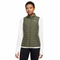 Women's Nike Therma-FIT Essential Running Vest -Nike Clothing store 5006008 Medium Olive