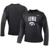 Women's Nike Black/Heathered Charcoal Iowa Hawkeyes Campus Dolman Pullover Sweatshirt