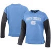 Women's Nike Carolina Blue/Heathered Charcoal North Carolina Tar Heels Campus Dolman Pullover Sweatshirt