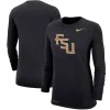 Women's Nike Black Florida State Seminoles Logo Performance Long Sleeve T-Shirt