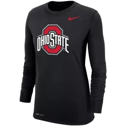 Women's Nike Black Ohio State Buckeyes Logo Performance Long Sleeve T-Shirt -Nike Clothing store 5038244 ALT2